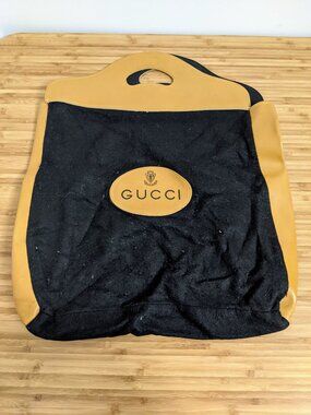 Vintage Gucci Tote Bag – 1970s Felt & Vinyl